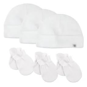 6-Piece Organic Cotton Mitt and Hat Set