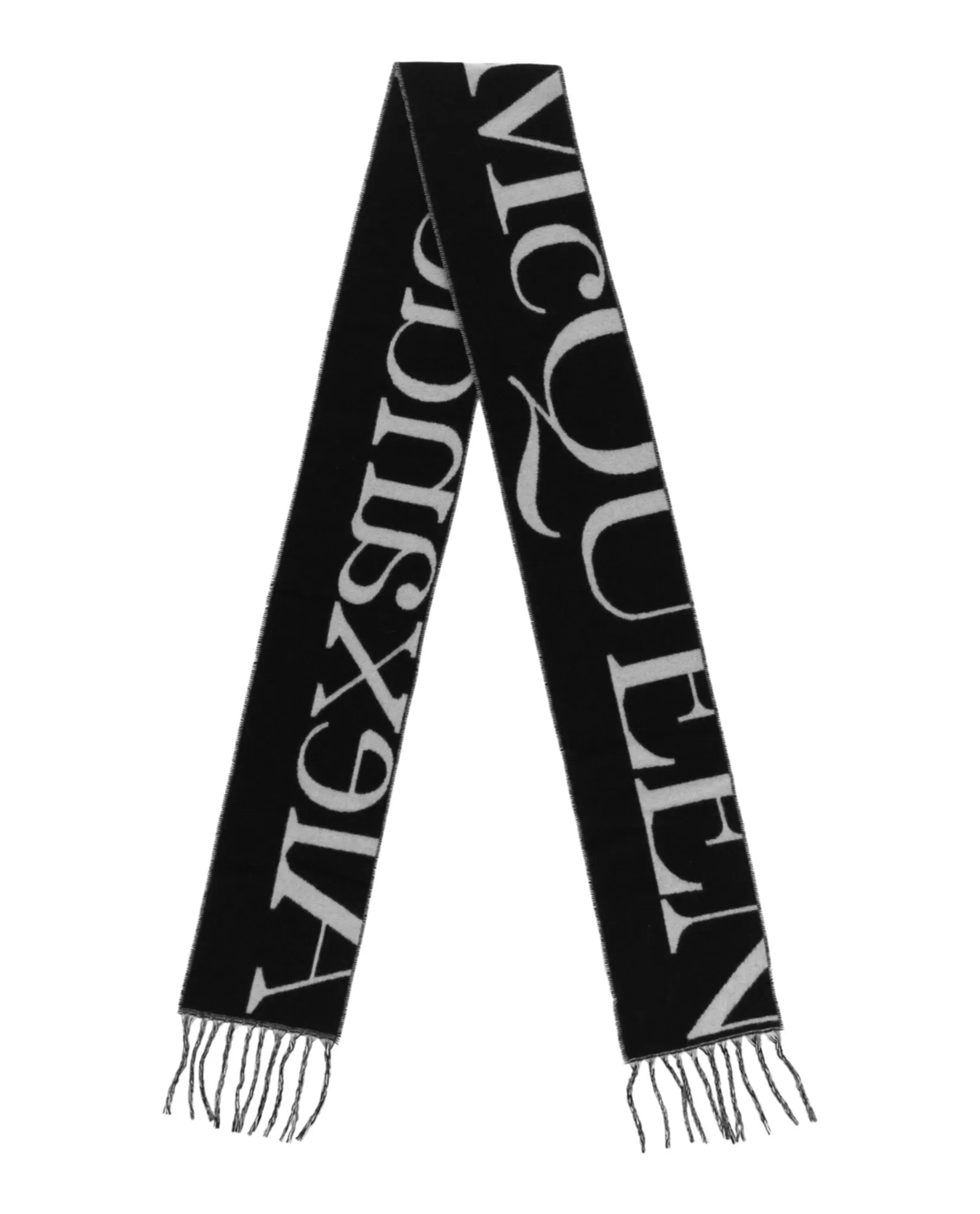 Alexander McQueen Unisex-Adult Cashmere Oversize Logo Scarf