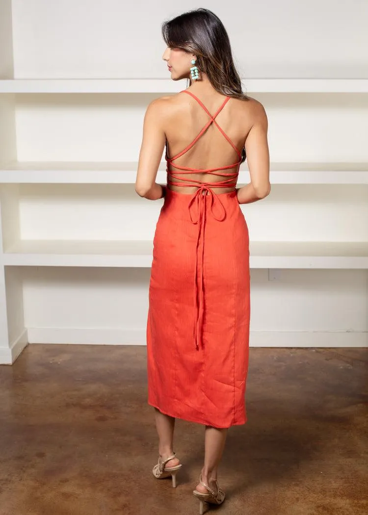 ASTR The Label Brayden Strappy Back Midi Dress***FINAL SALE***