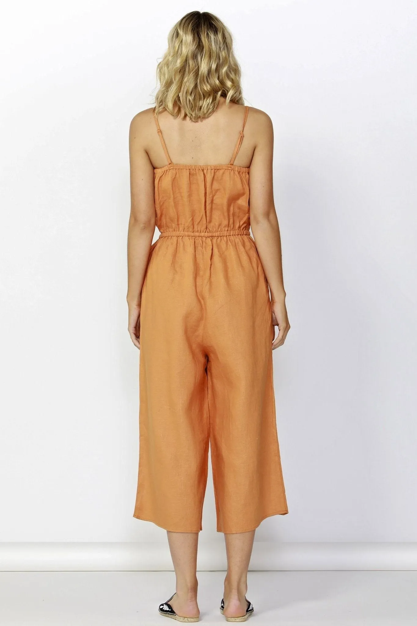 Betty Basics Finn Linen Jumpsuit in Rust