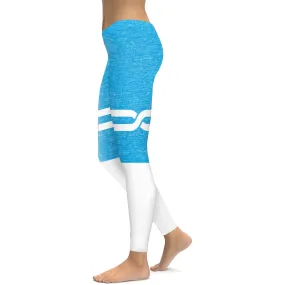 Blue and White Infinity Leggings