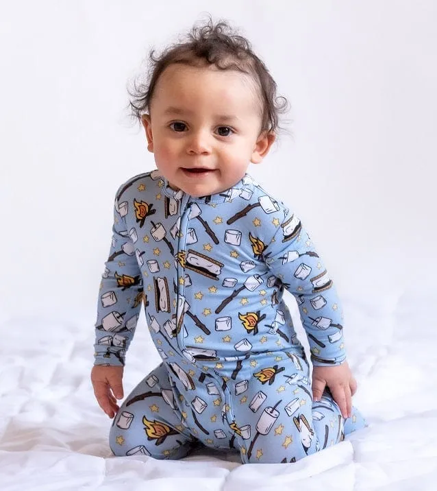 Boo Bash Creepin' it Blue - Bamboo Zippy Romper