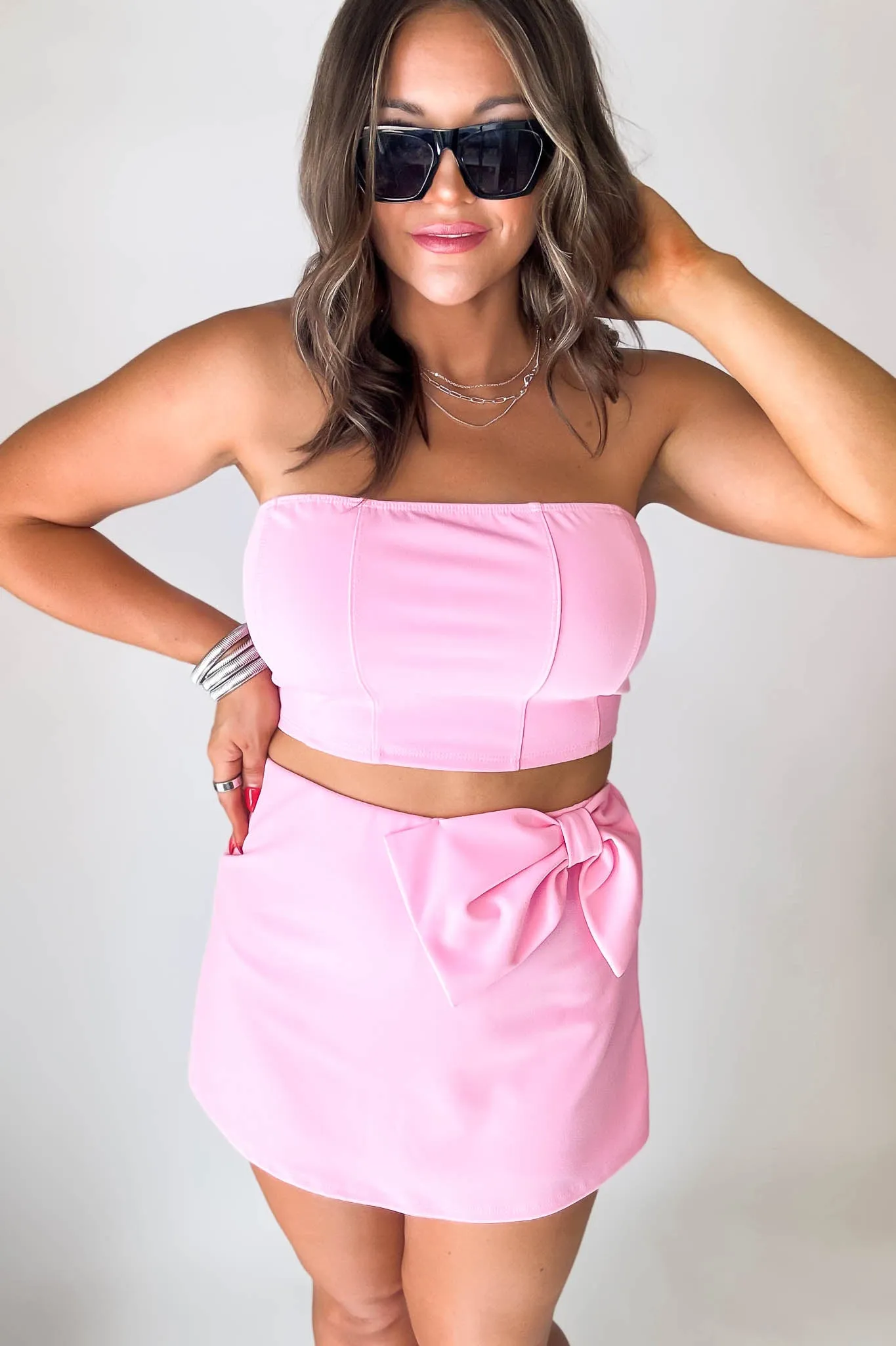 Bow Bliss Pink Coquette Skort