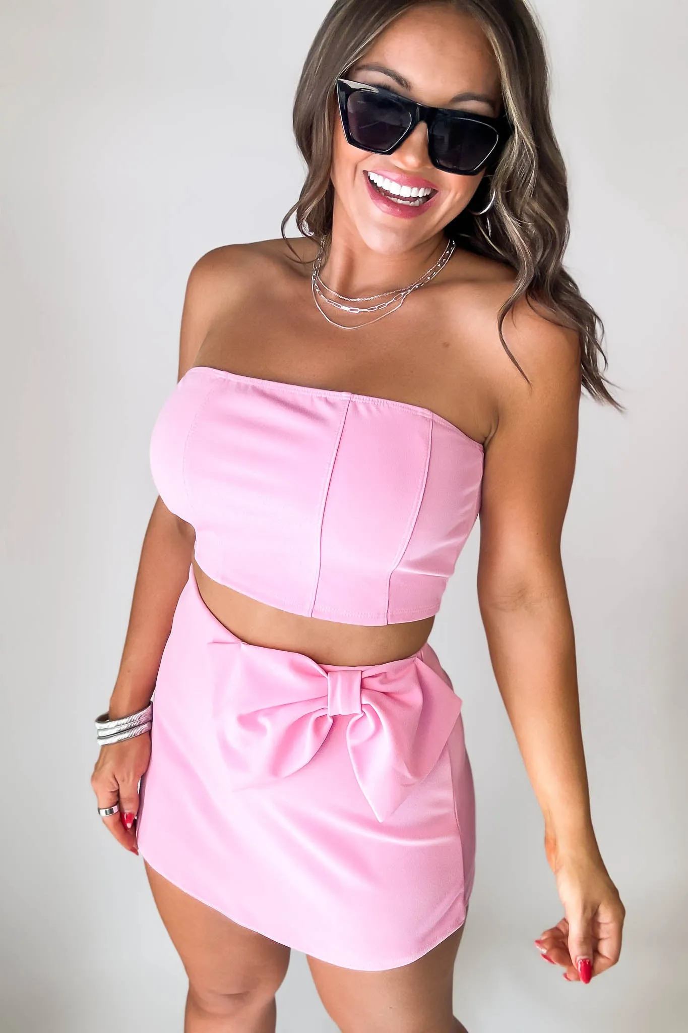 Bow Bliss Pink Coquette Skort