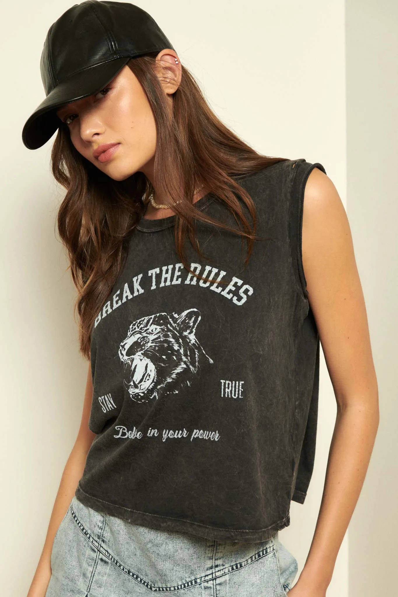 Break the Rules Sleeveless Graphic Tee