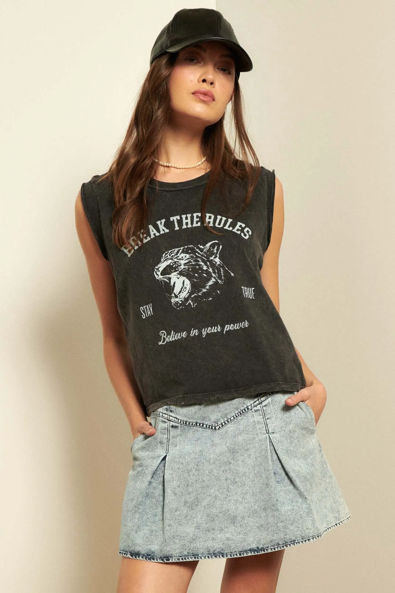 Break the Rules Sleeveless Graphic Tee