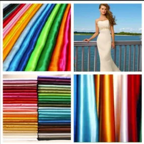 Bridal Satin Fabric | Shiny Bridal Satin | 60" Wide | Multiple Colors | Continuous Yards |