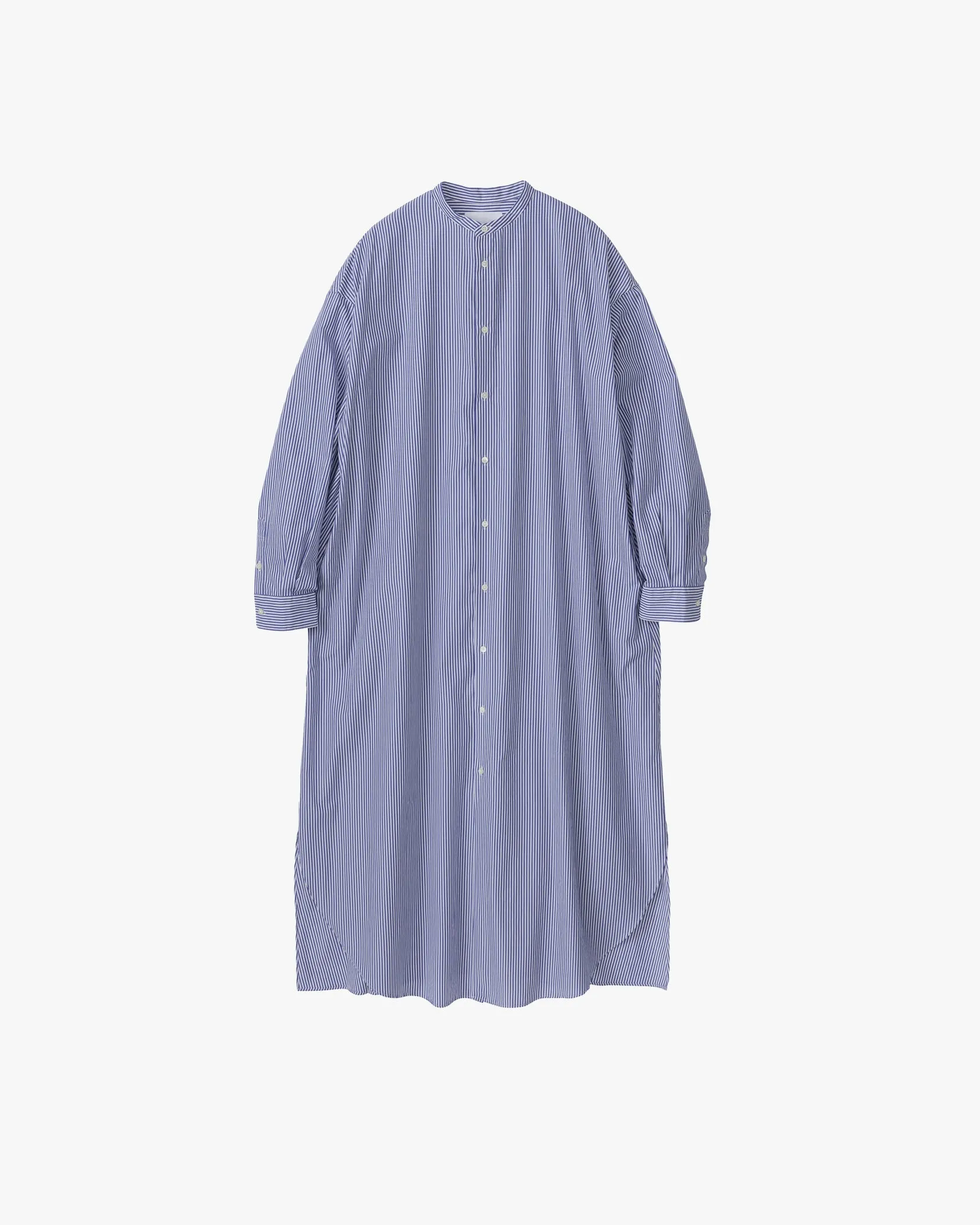 Broad Band Collar Oversized Shirt Dress