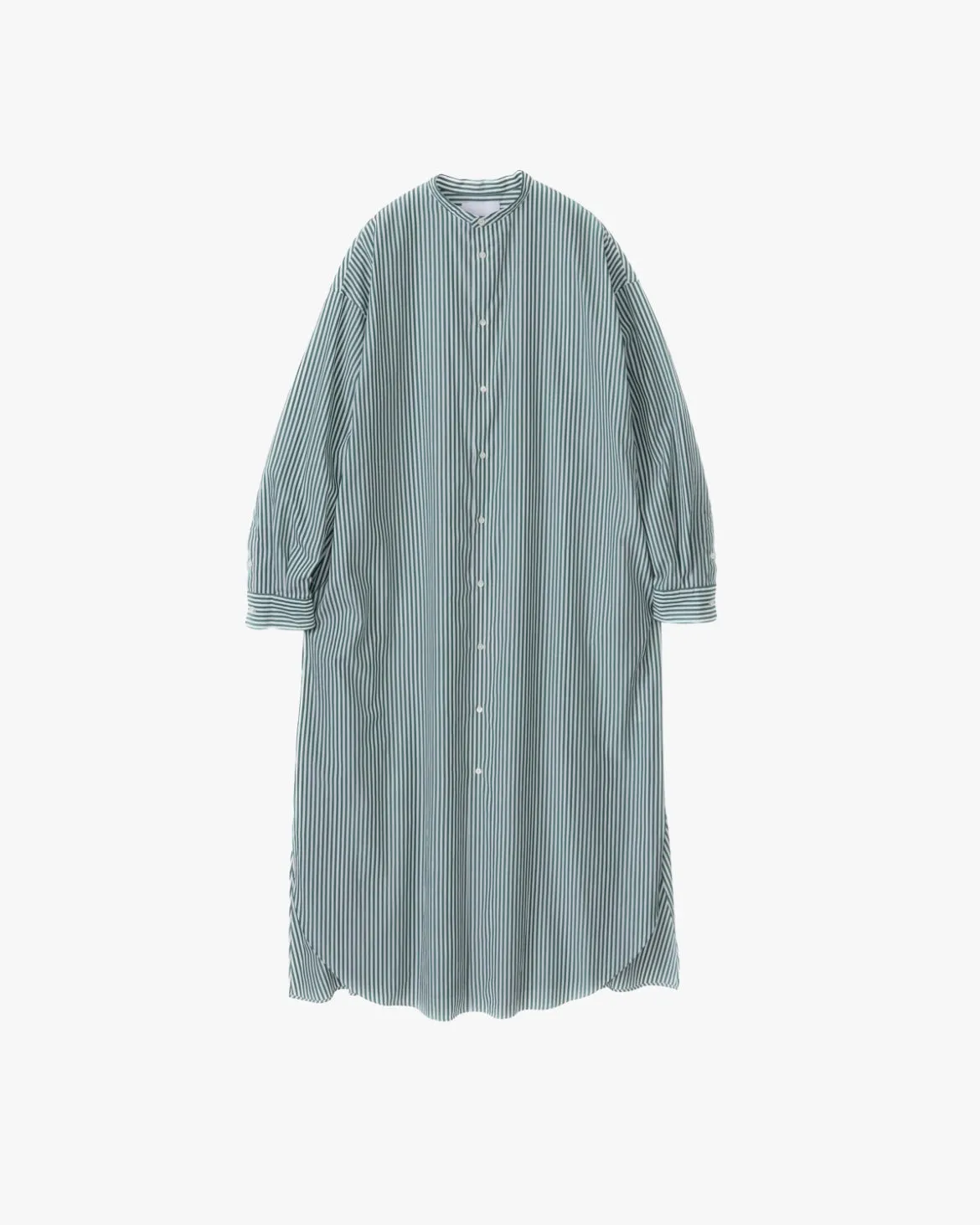 Broad Band Collar Oversized Shirt Dress