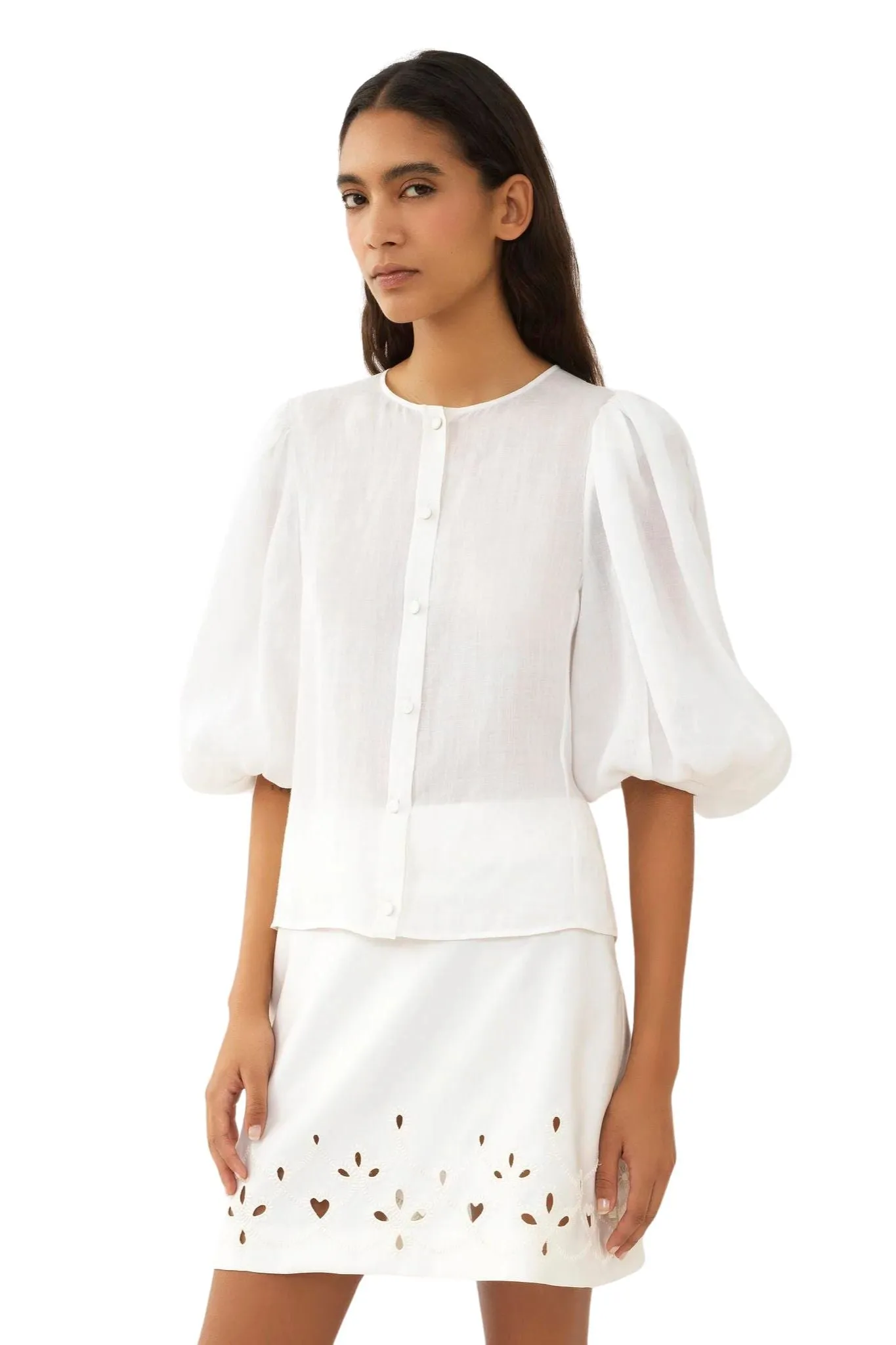 Chloe Collarless Blouse