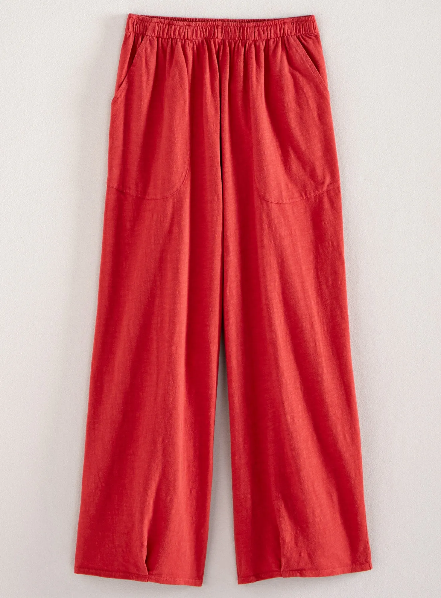 Classic Cotton Crop Pants - Slub Knit Solid