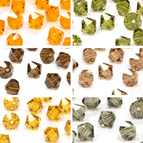 Crystal 4mm Bicone Autumn Bundle - Pack of 6