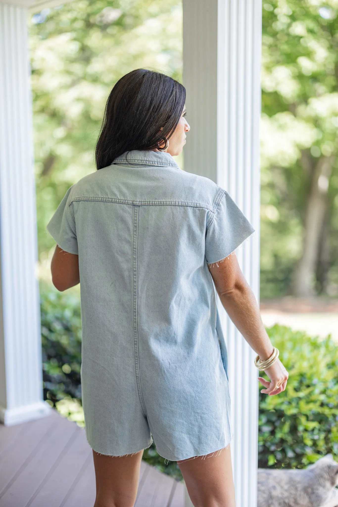 Denim Dreamer Light Blue Romper