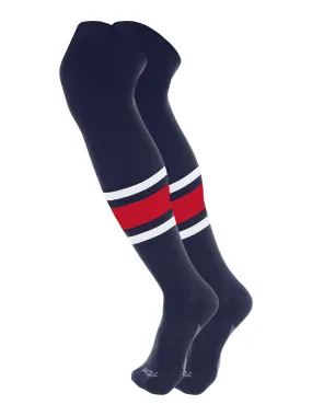 Dugout Striped Over the Knee Baseball Socks Pattern E