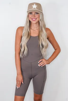 Extra Sass Grey Fitted Romper