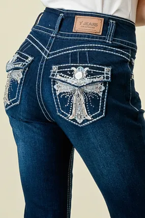 F-35 FLARE EMBROIDERED & EMBELLISHED WOMEN'S JEANS