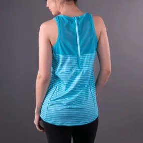 Final Sale Turquoise Stripes Biker Unleashed Tank