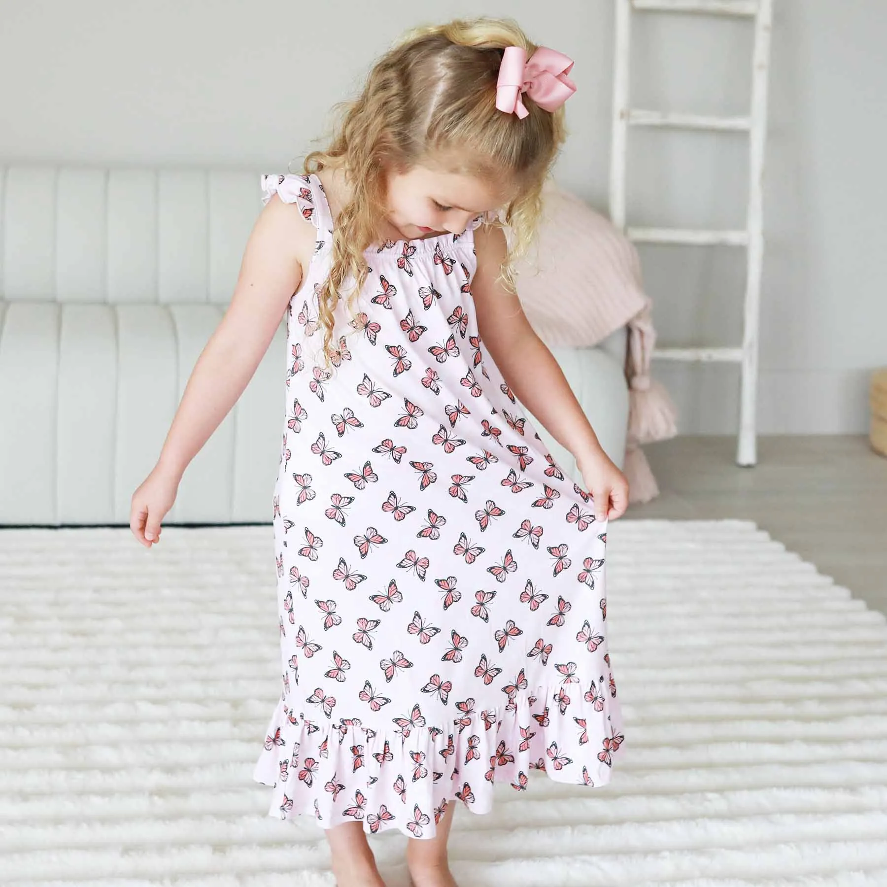 Full Length Ruffle Nightgown | Butterfly Dreams