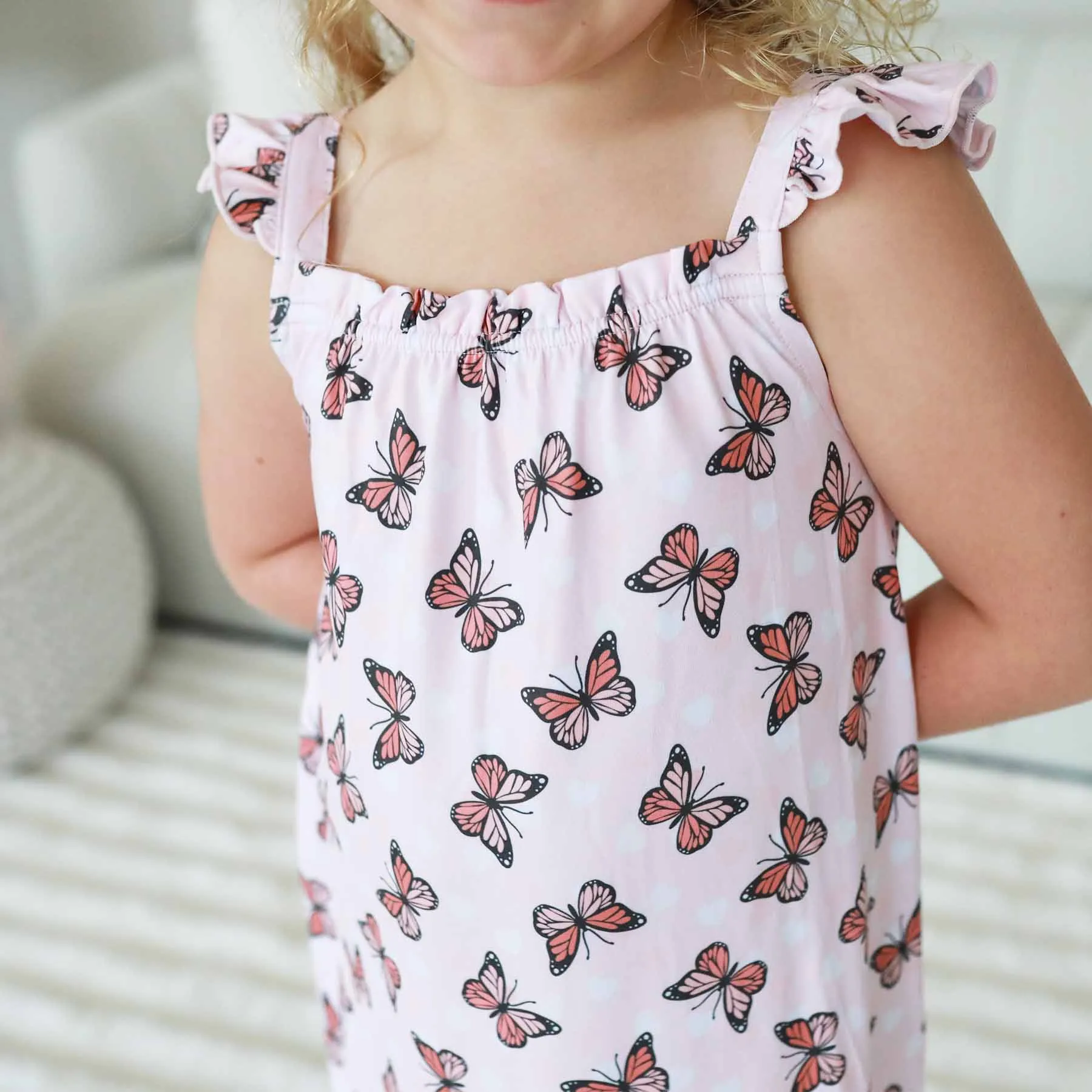 Full Length Ruffle Nightgown | Butterfly Dreams