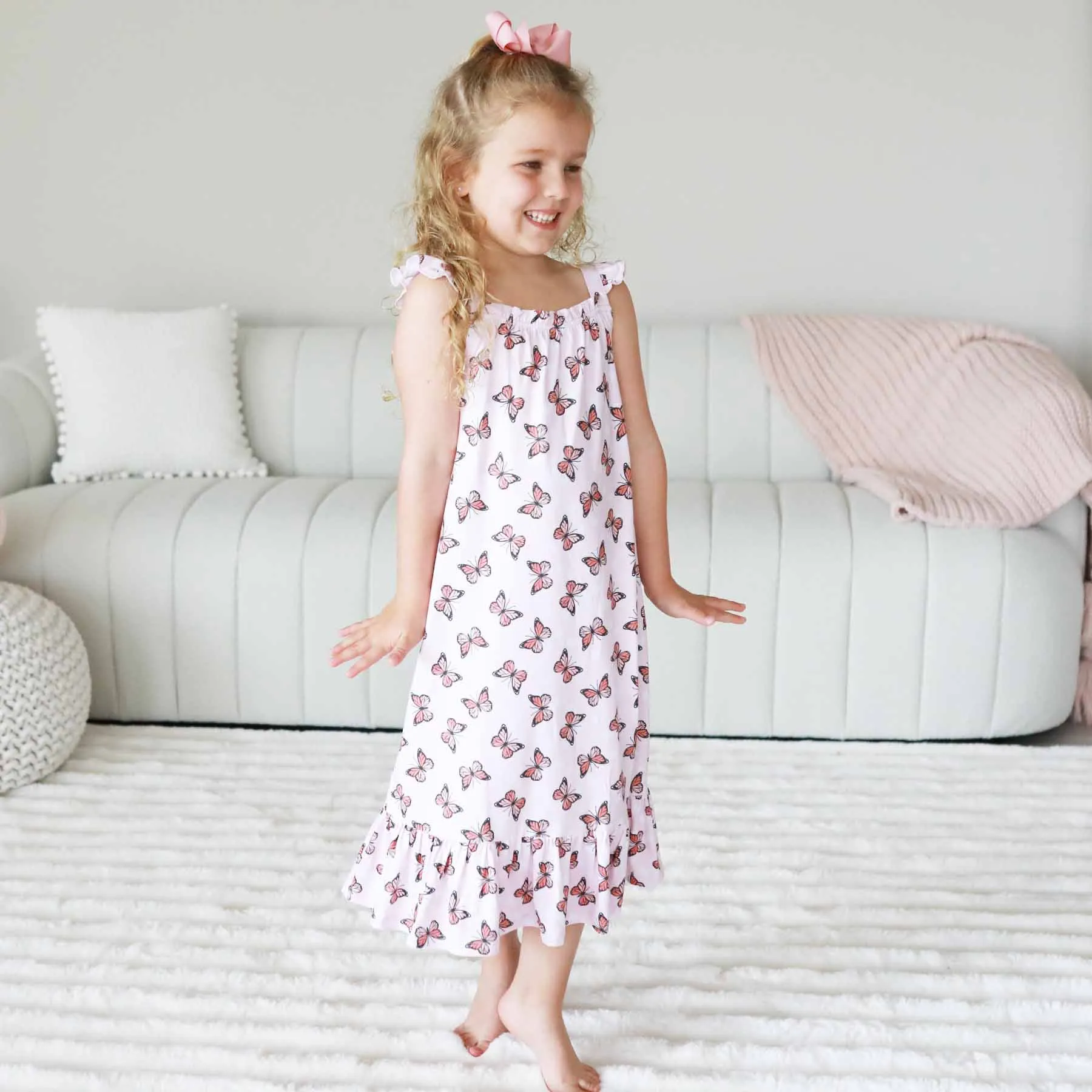 Full Length Ruffle Nightgown | Butterfly Dreams