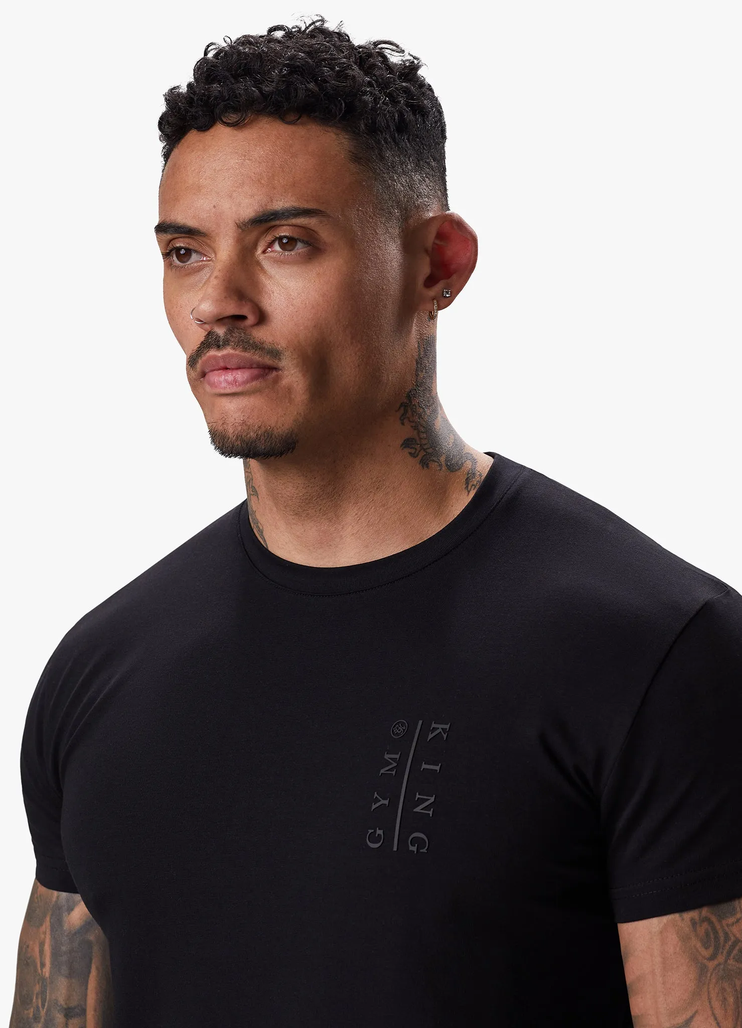 Gym King Split Tee - Black