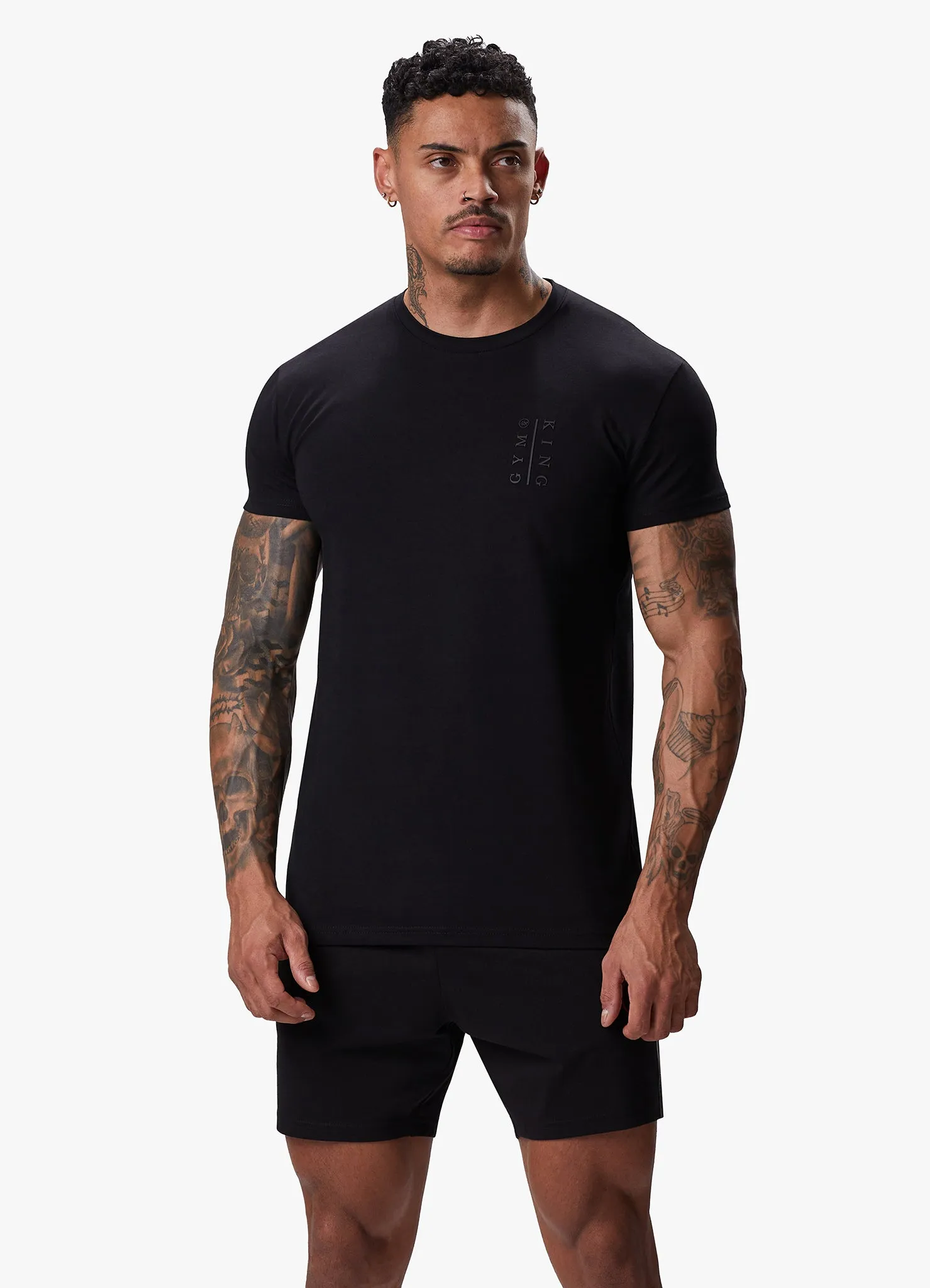 Gym King Split Tee - Black