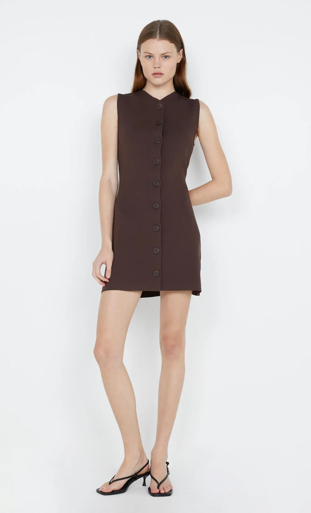 ILORA KNIT MINI DRESS - CHOC