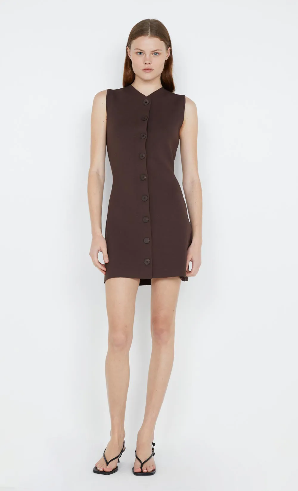 ILORA KNIT MINI DRESS - CHOC