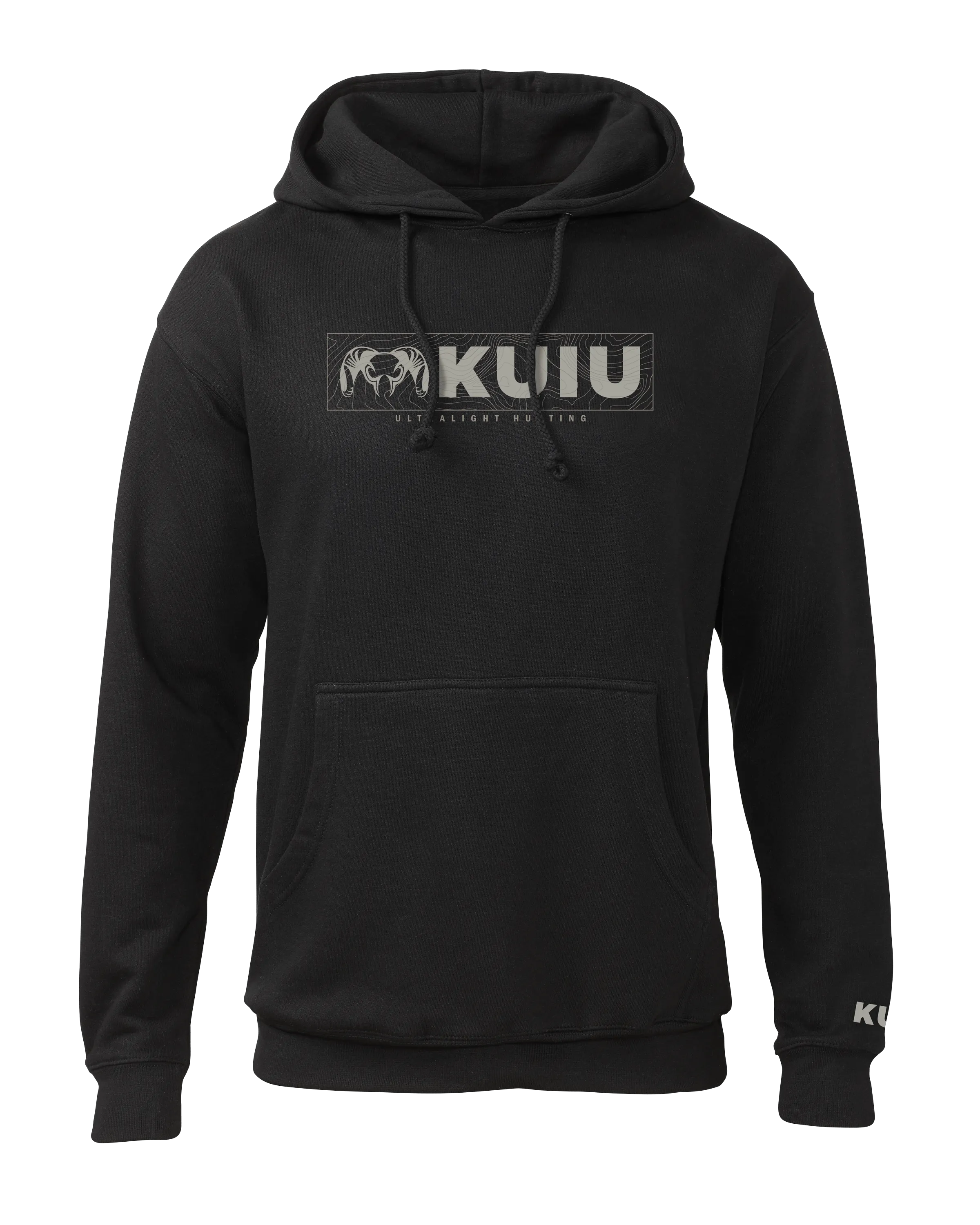 KUIU Topo Block Logo Hoodie | Black