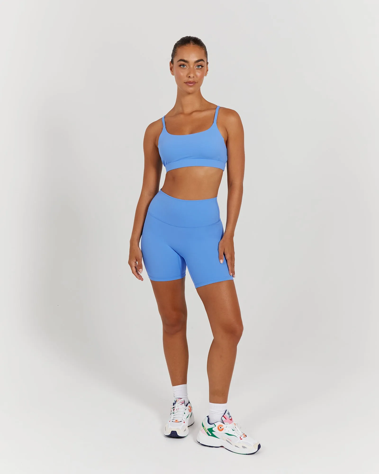 LUXE BIKER SHORTS V2 - AERIAL BLUE