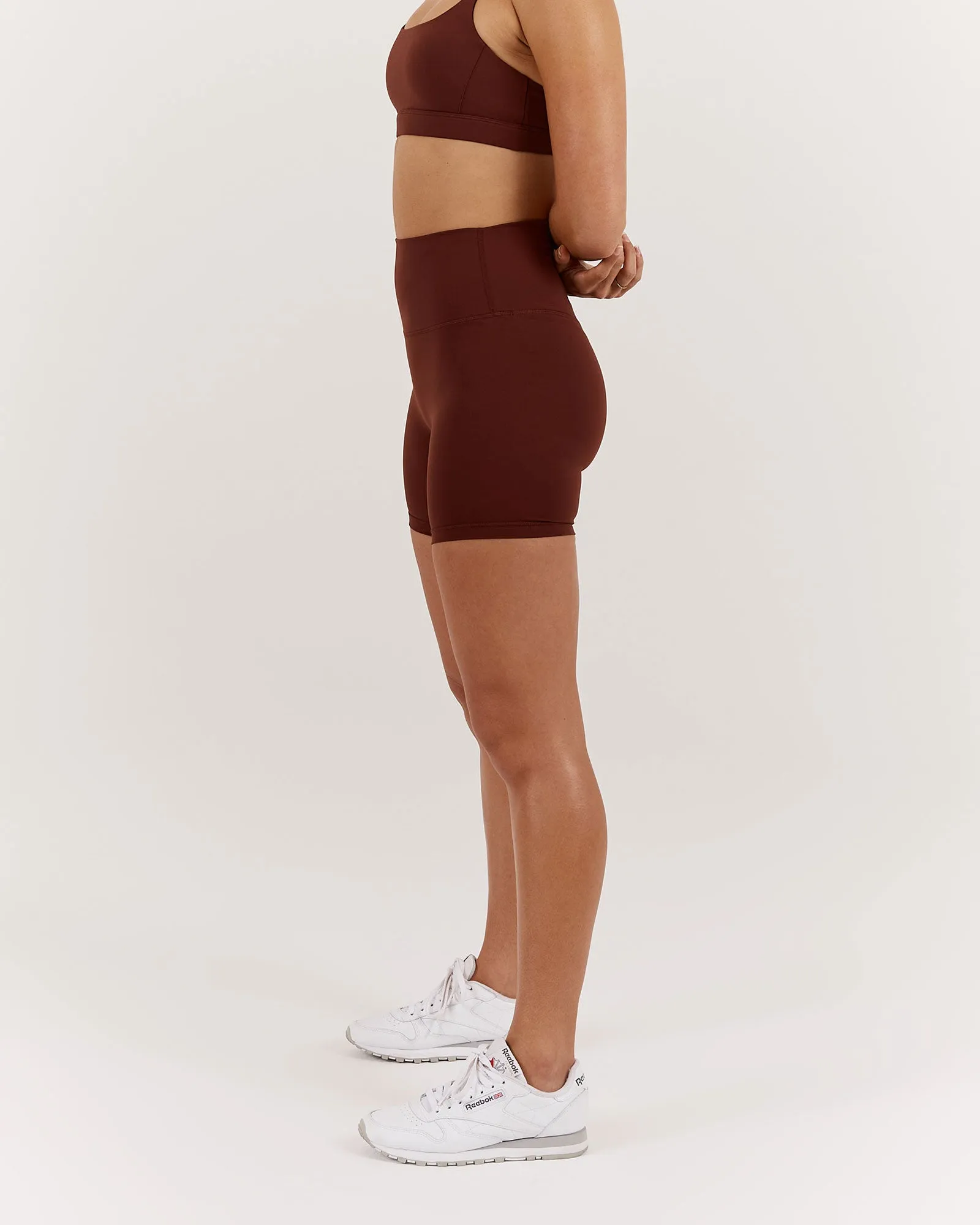 LUXE BIKER SHORTS V2 - CHOCOLATE