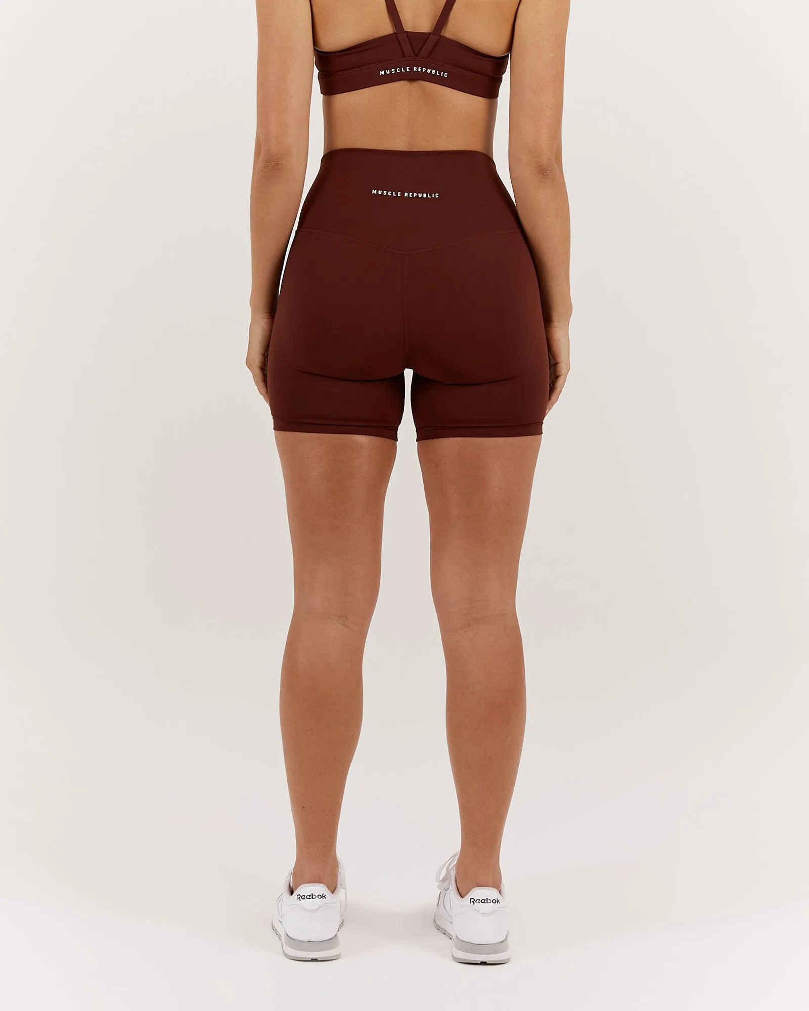 LUXE BIKER SHORTS V2 - CHOCOLATE