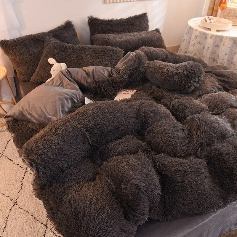 Luxury Plush Autumn & Winter Bedding Cover Set