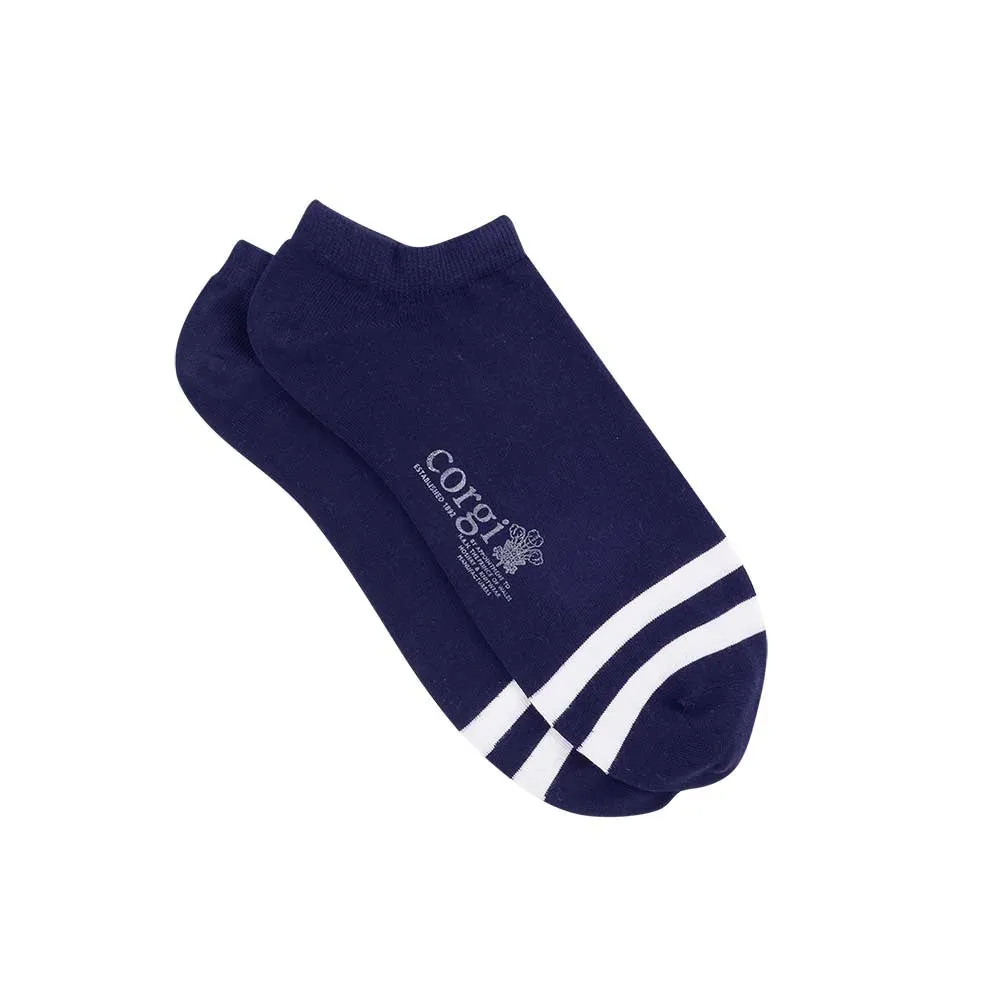 Men's Sports Striped Cotton Trainer Socks