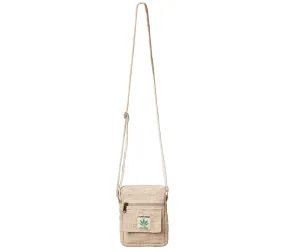 Natural Hemp Crossbody Bag, Small Shoulder Bag, Adjustable Straps, Boho Purse