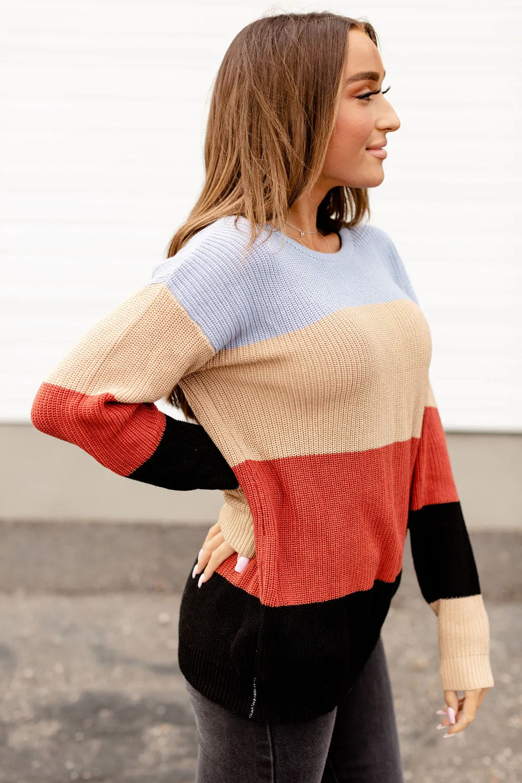 Paige Sweater - Blue: FINAL SALE