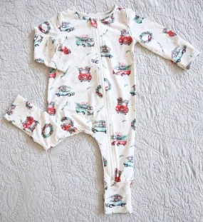 [Pre Order] Holiday Classics Vintage Cars - Bamboo Zippy Romper (EST SHIP LATE OCT)