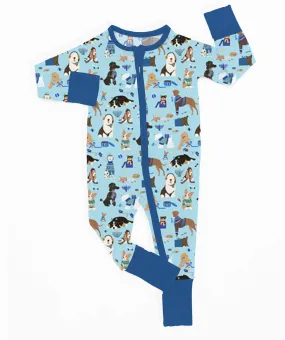 [Pre Order] Merry & Bright Hanukkah Hounds - Bamboo Zippy Romper (EST SHIP LATE OCT)