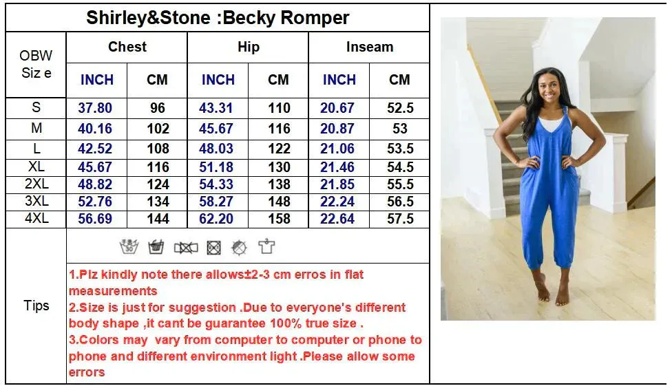 PREORDER: Becky Romper in Six Colors (Ships Early July)