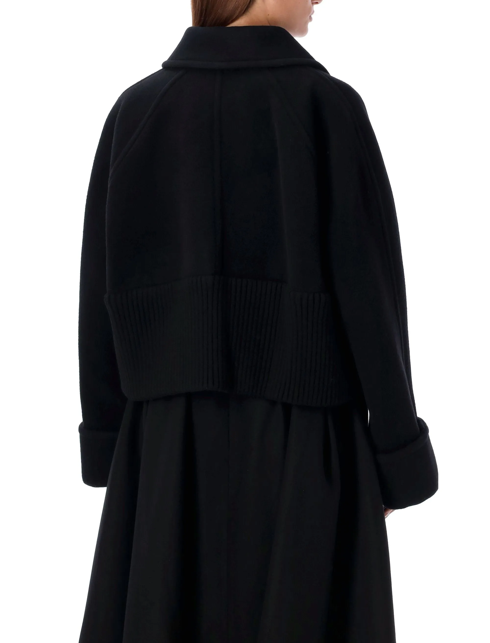 RIB WAIST CROPPED COAT