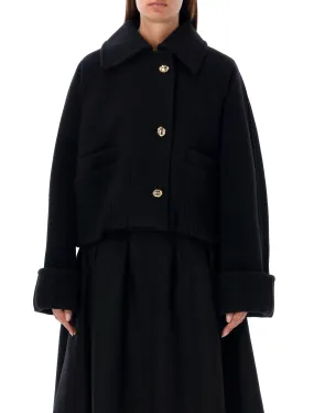 RIB WAIST CROPPED COAT