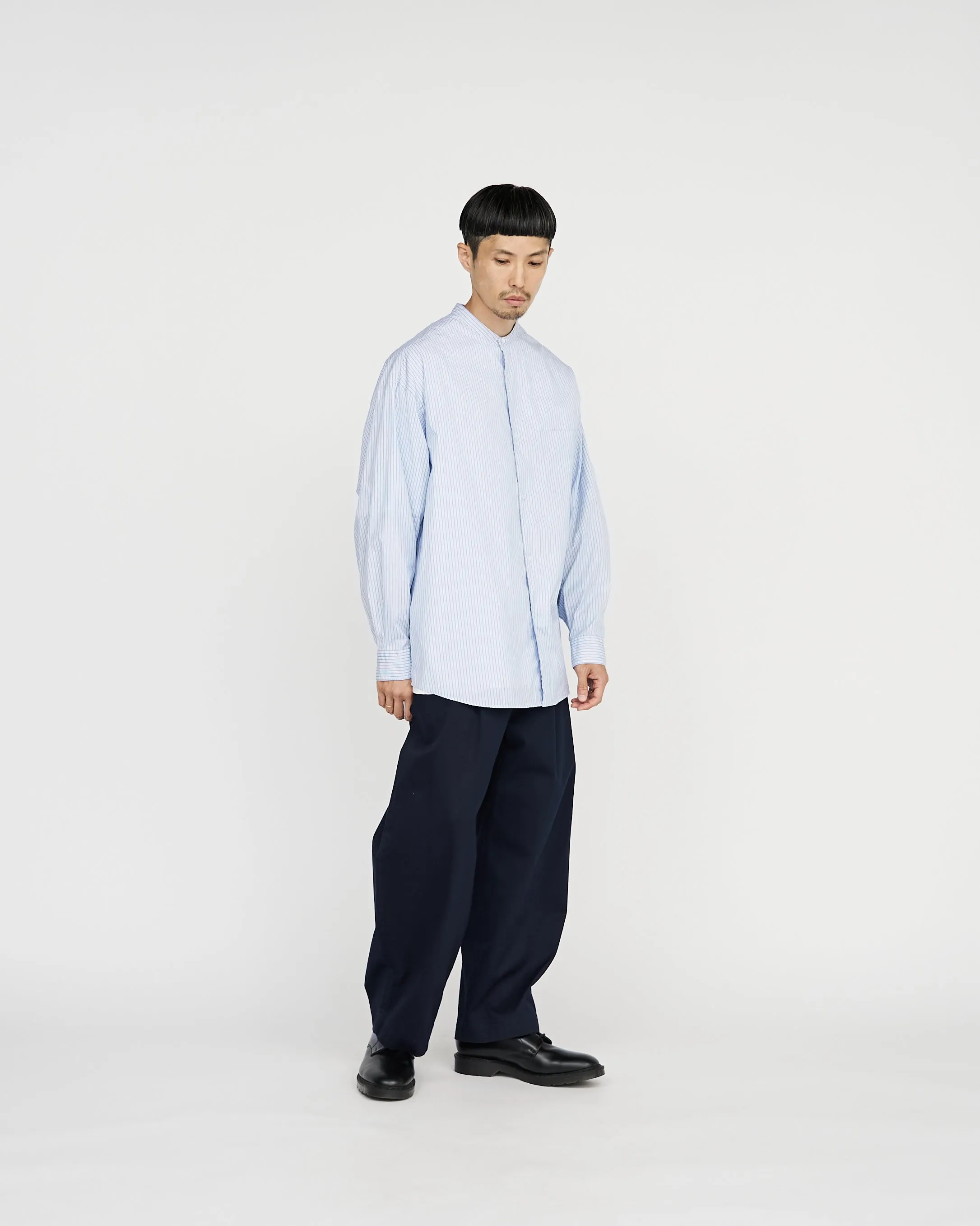 SOKTAS L/S Oversized Band Collar Shirt