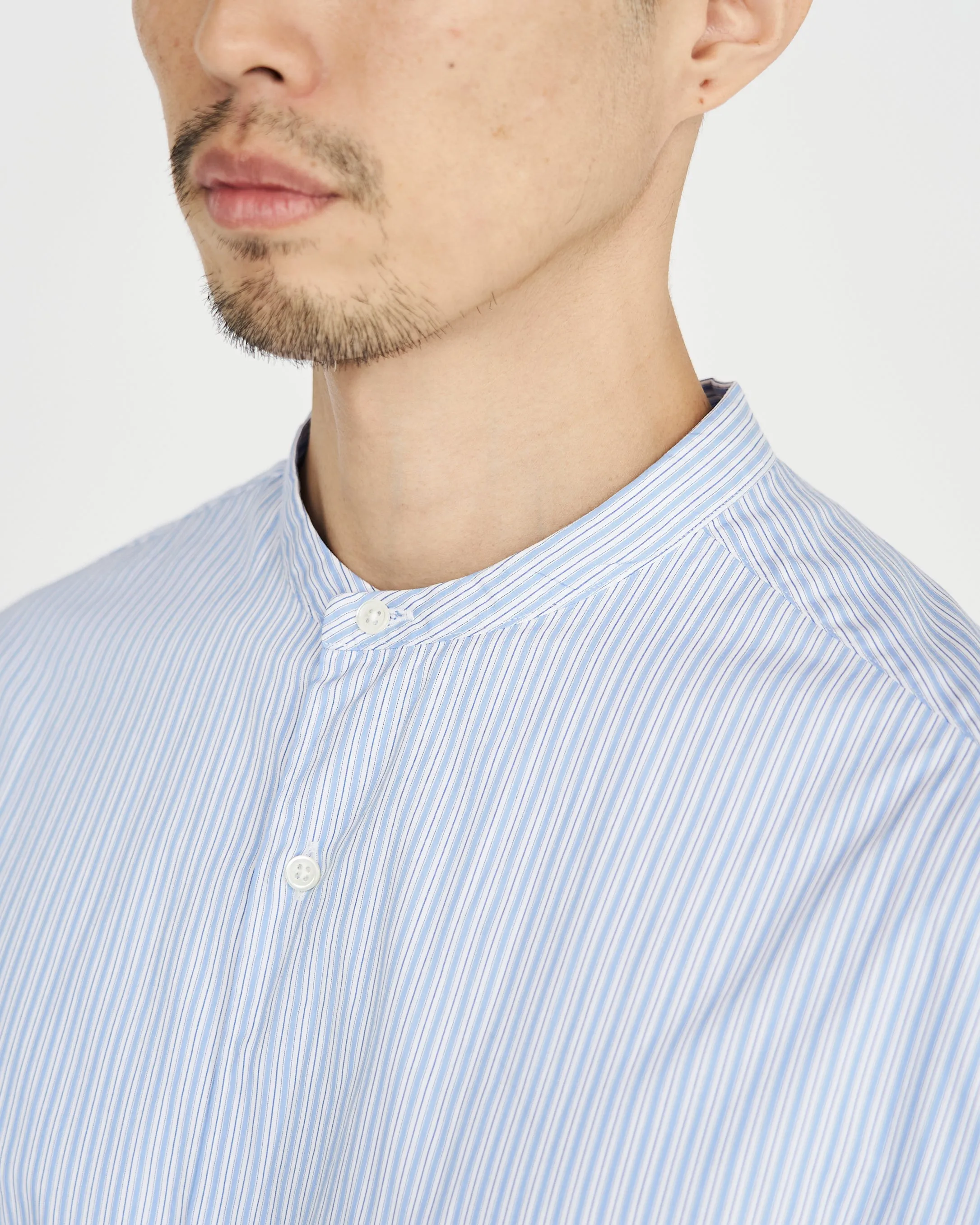 SOKTAS L/S Oversized Band Collar Shirt