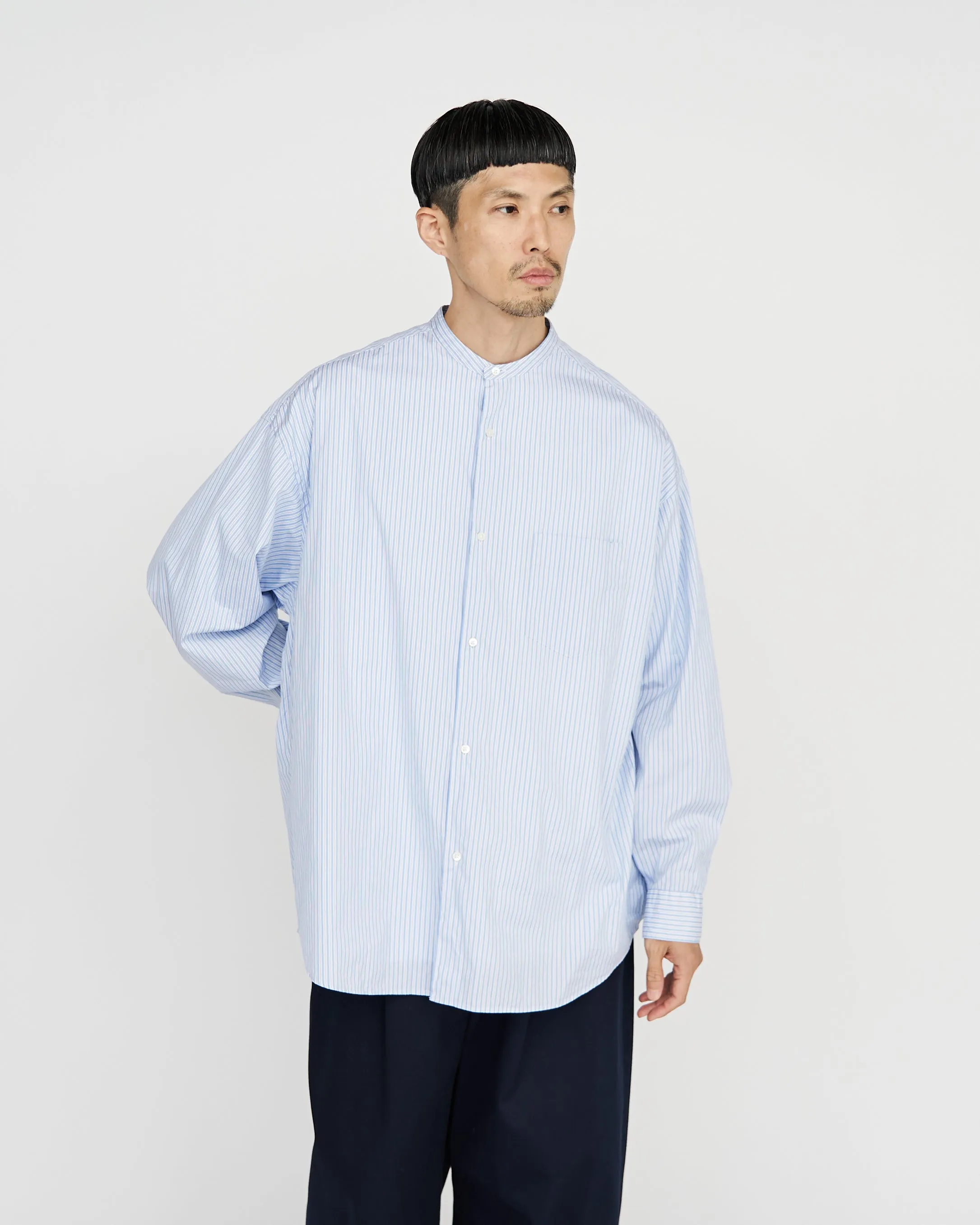 SOKTAS L/S Oversized Band Collar Shirt