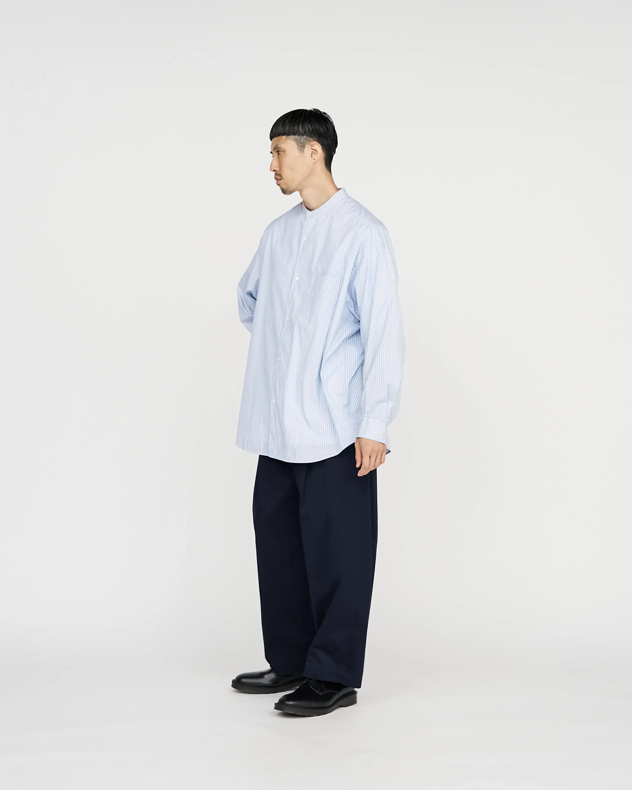 SOKTAS L/S Oversized Band Collar Shirt