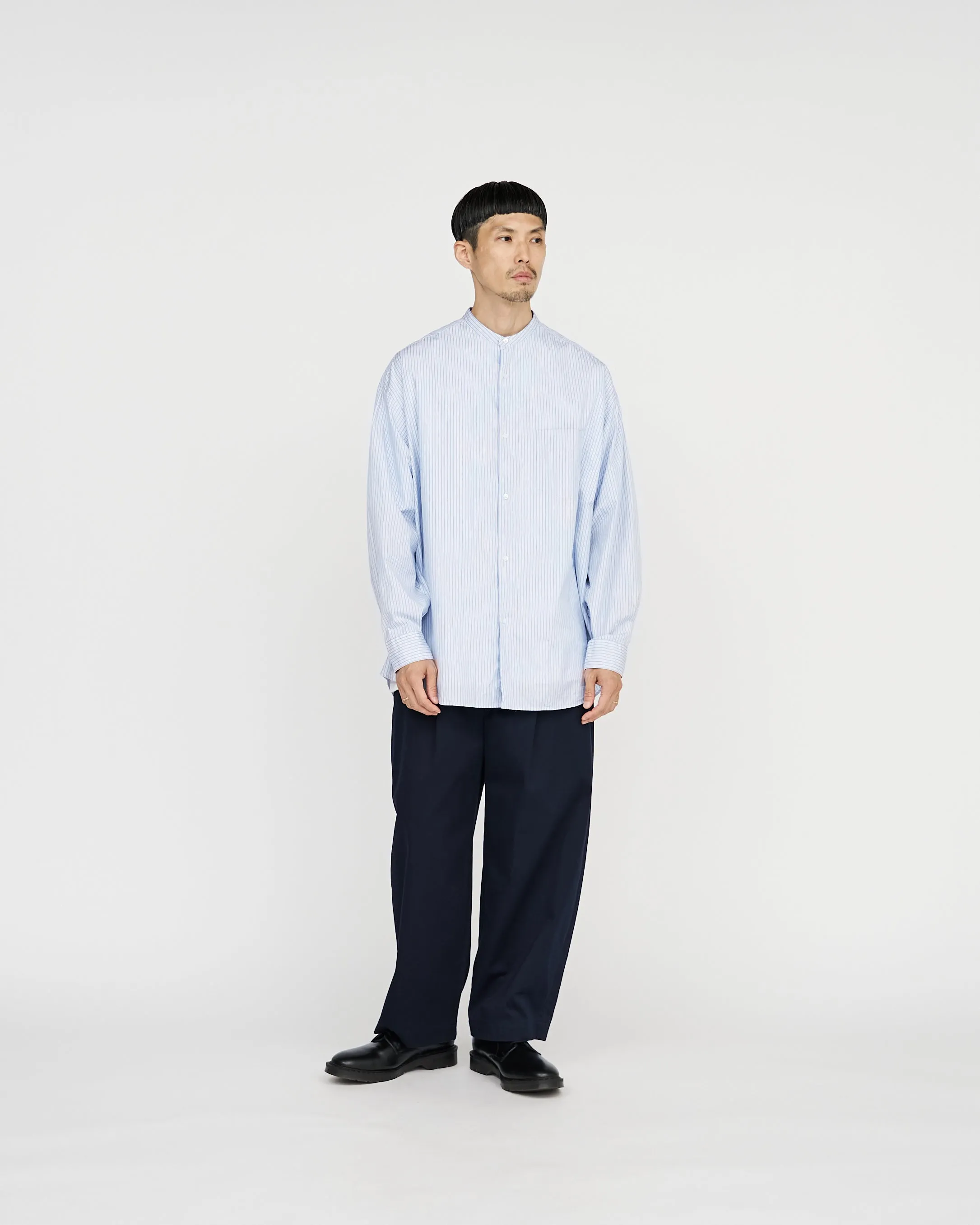 SOKTAS L/S Oversized Band Collar Shirt