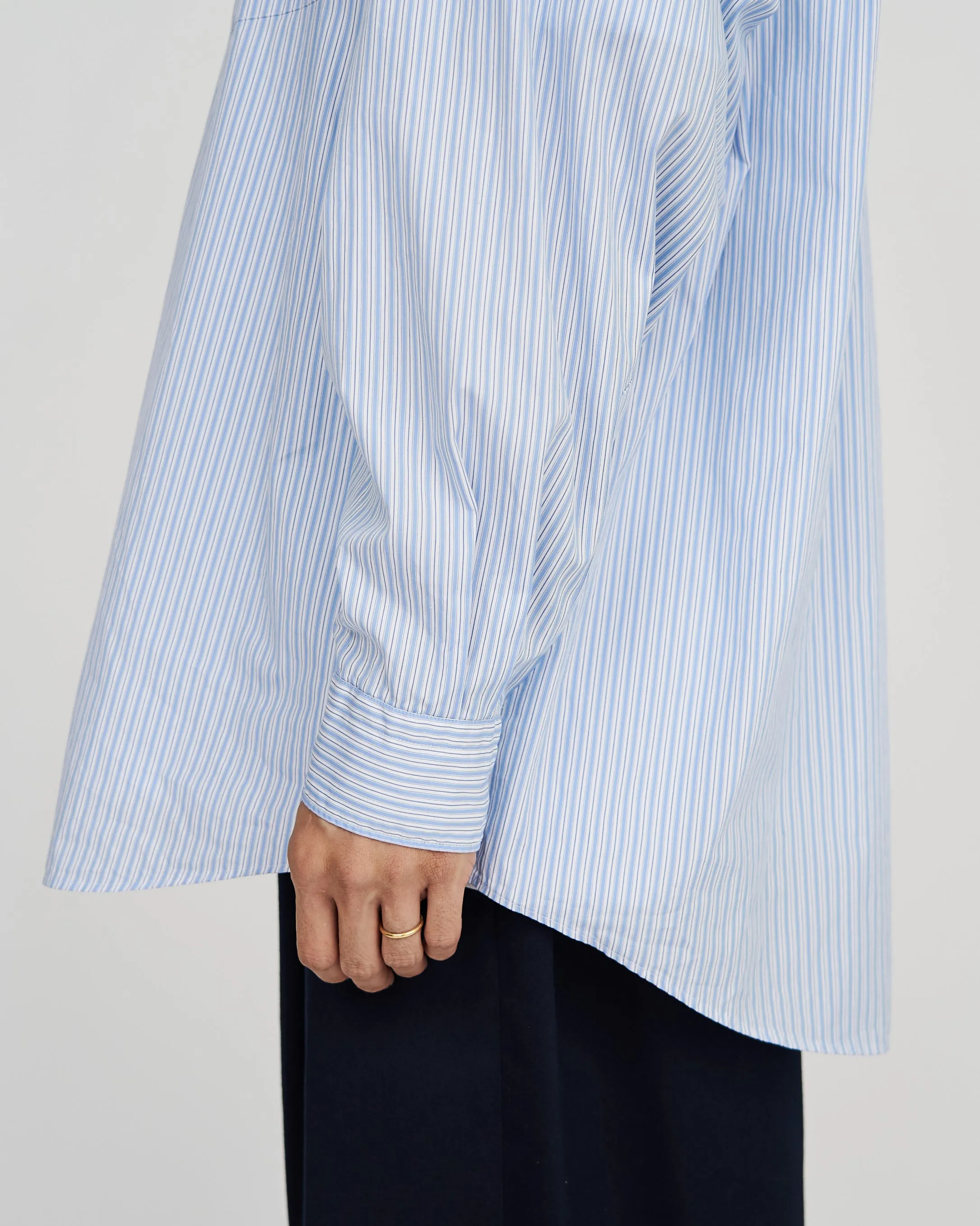 SOKTAS L/S Oversized Band Collar Shirt