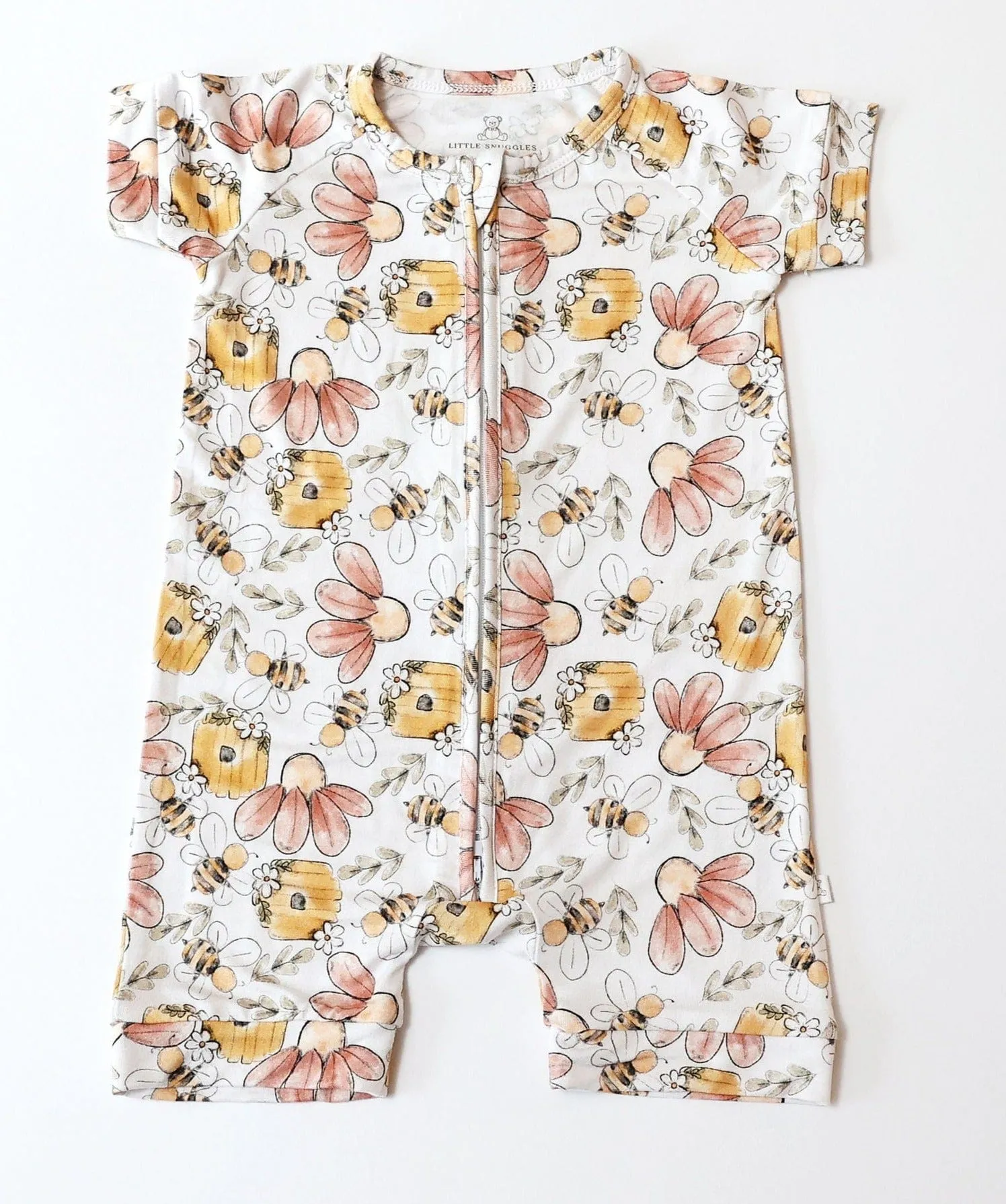 Spring Fever Busy Bee - Bamboo Shorty Romper