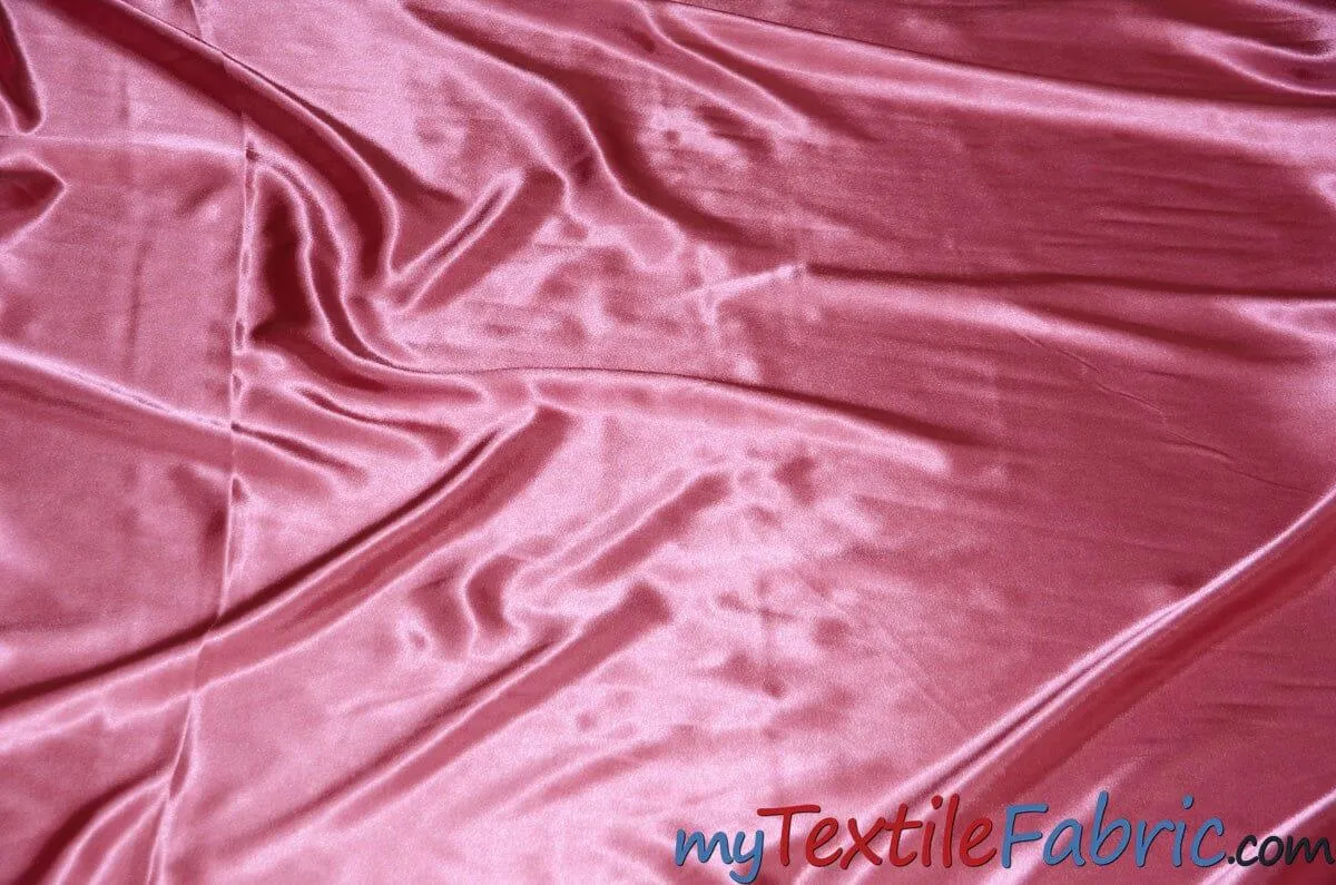 Stretch Charmeuse Satin Fabric | Soft Silky Satin Fabric | 96% Polyester 4% Spandex | Multiple Colors | Wholesale Bolt |