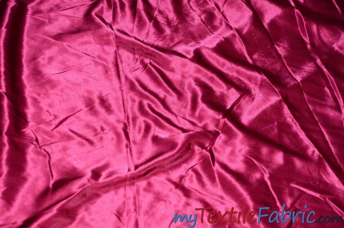 Stretch Charmeuse Satin Fabric | Soft Silky Satin Fabric | 96% Polyester 4% Spandex | Multiple Colors | Wholesale Bolt |